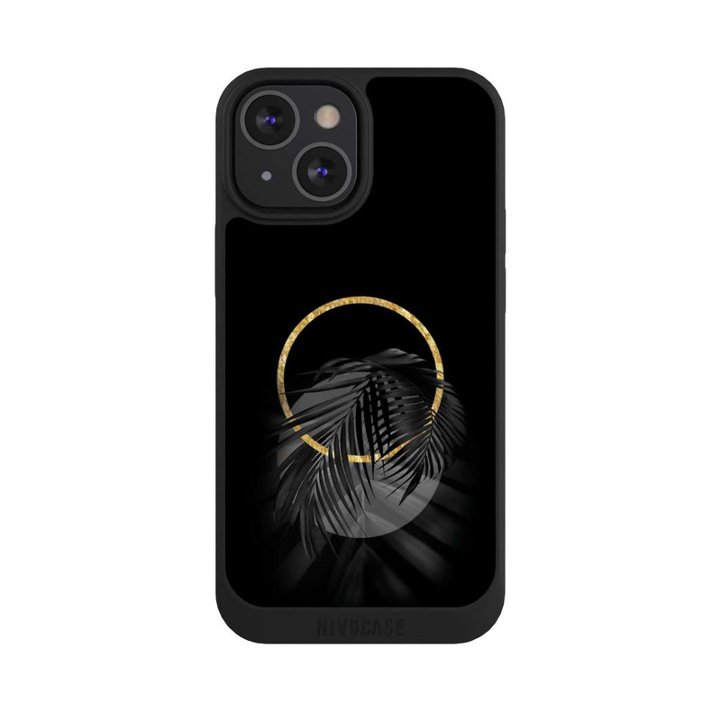 iPhone 13 Mini NIVOpure tropische Blätter schwarz