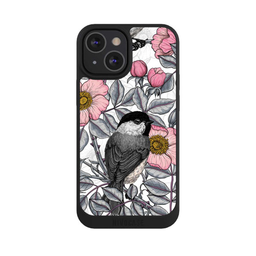 Apple iPhone 13 Mini NIVOpure Schwarzkopfmeisen und Wilde Rosen