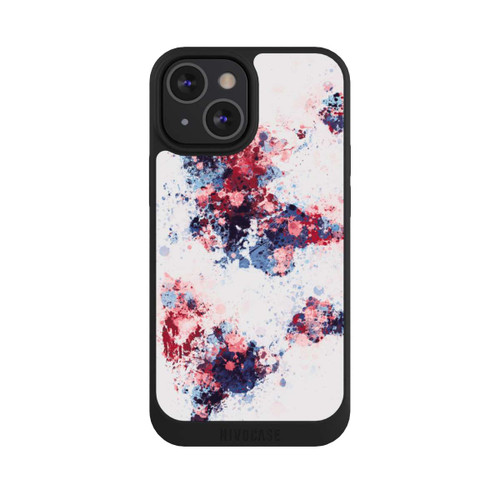 Apple iPhone 13 Mini NIVOpure Weltkarte Farbenspritzer Blau Rot