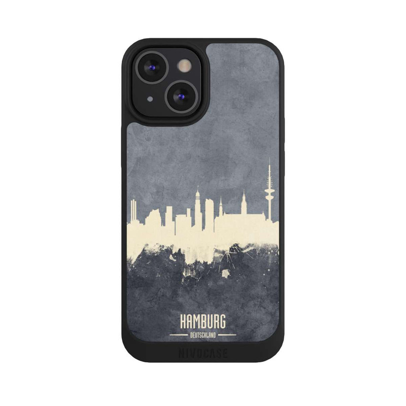 iPhone 13 Mini NIVOpure Hamburg Skyline Grau