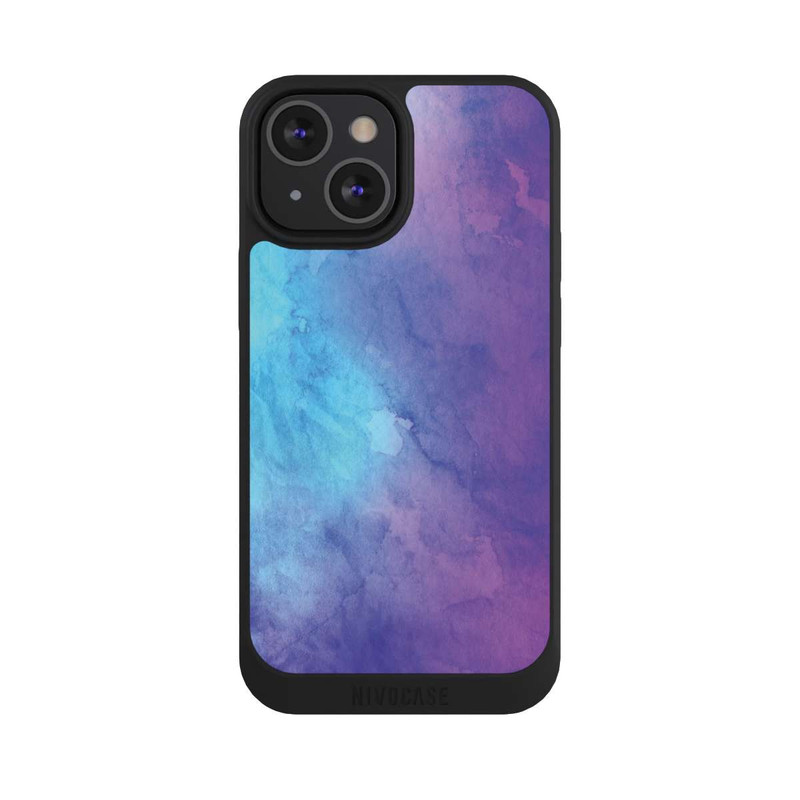iPhone 13 Mini NIVOpure Aquarell Blau Rosa Fade
