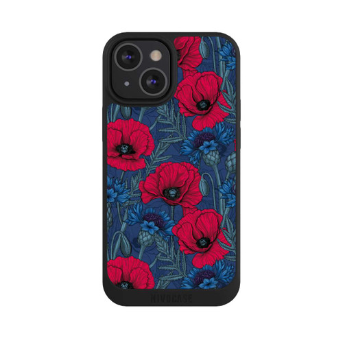 Apple iPhone 13 Mini NIVOpure Mohnblumen und Kornblumen auf Blau
