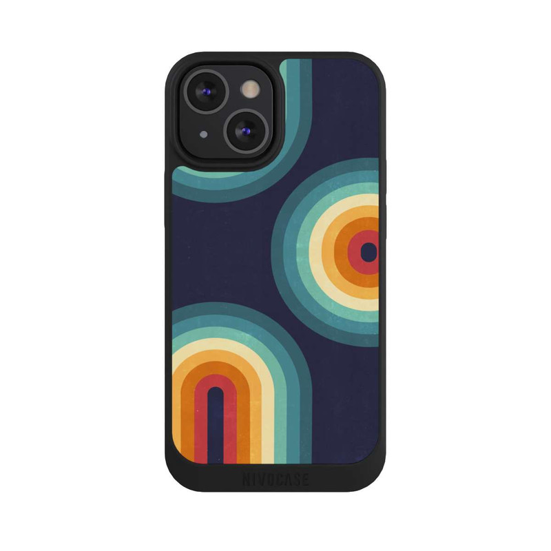 iPhone 13 Mini NIVOpure Double Rainbow on Blue