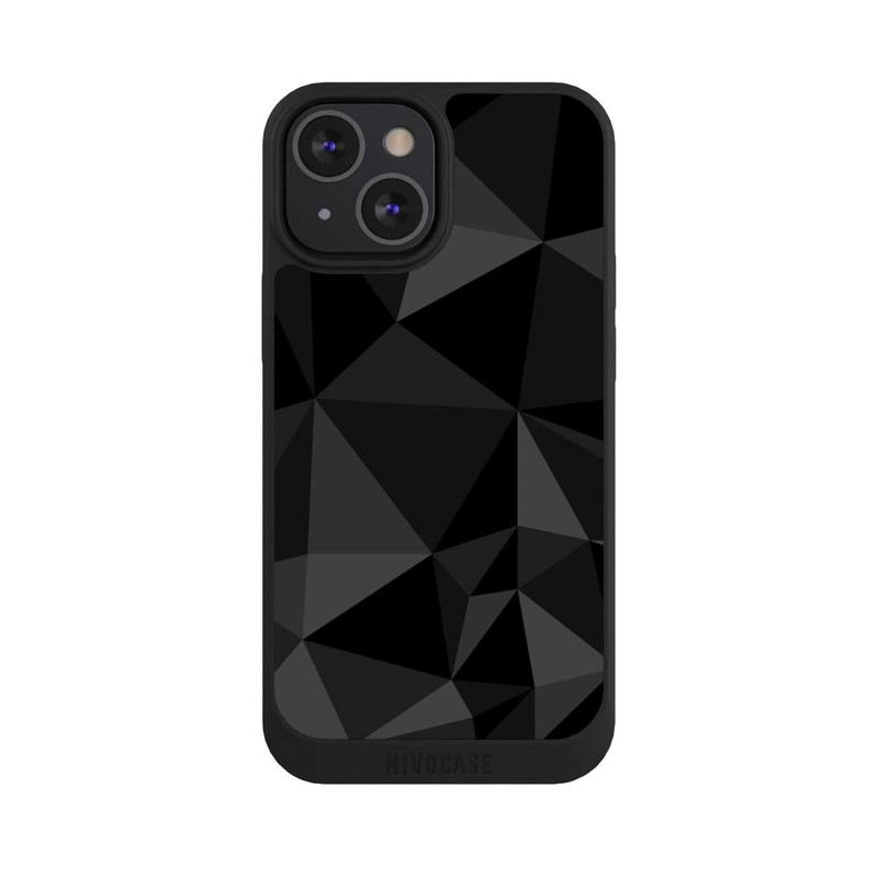 iPhone 13 Mini NIVOpure Polygonmuster schwarz