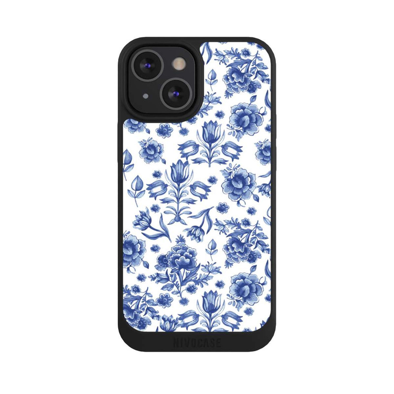 iPhone 13 Mini NIVOpure Motif à Fleurs - Faïence de Delft