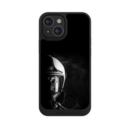 Apple iPhone 13 Mini NIVOpure Feuerwehrmann Nahaufnahme Schwarz