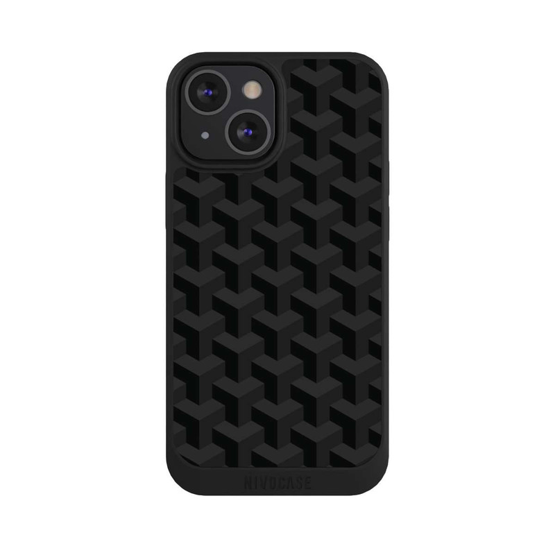 iPhone 13 Mini NIVOpure Black Isometric Pattern