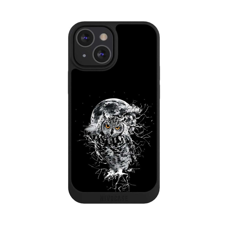iPhone 13 Mini NIVOpure Eule in Schwarz/Weiß