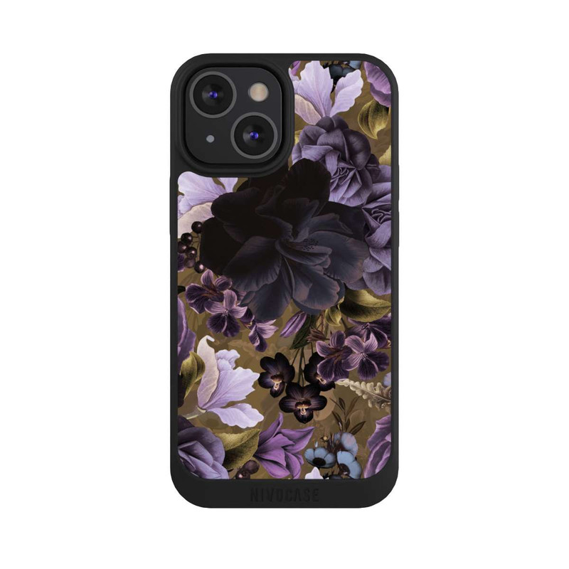 iPhone 13 Mini NIVOpure  Lila und goldene Vintageblumen
