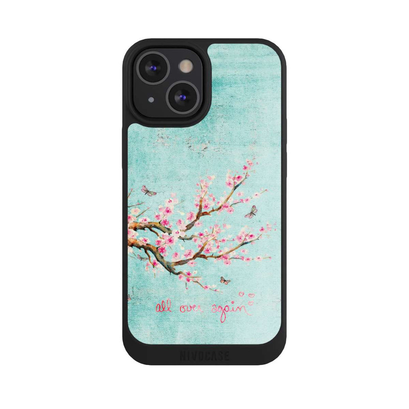 iPhone 13 Mini NIVOpure Kirschblütenbaummuster Blau