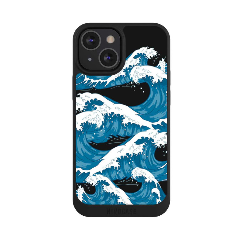 iPhone 13 Mini NIVOpure Sea Waves Black Kanagawa