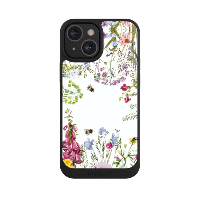 iPhone 13 Mini NIVOpure Cadre de fleurs sauvages des prés d'été