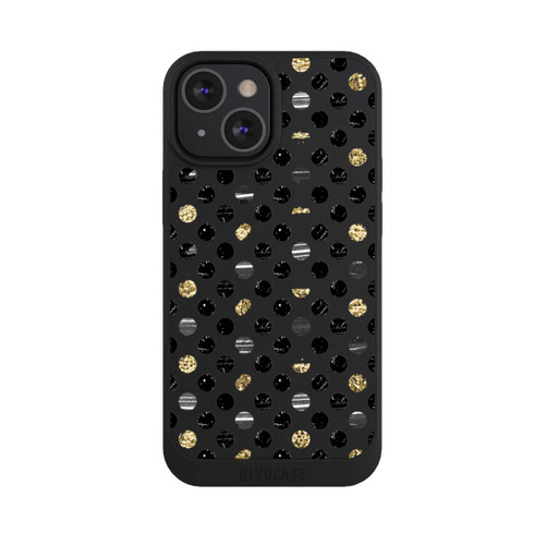 Apple iPhone 13 Mini NIVOpure Gold Schwarz Polka Dots