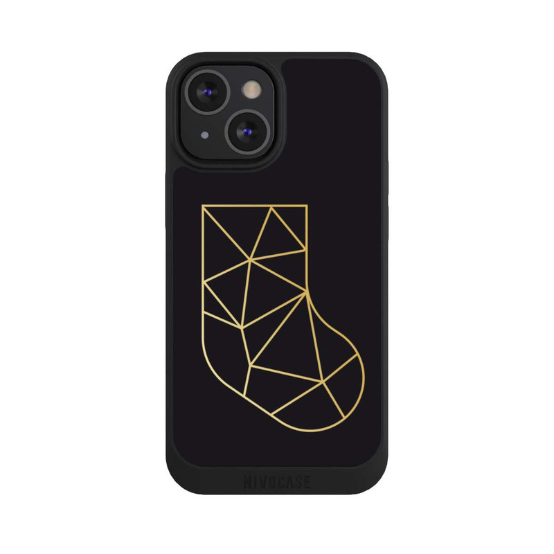 iPhone 13 Mini NIVOpure goldene polygonale Socke