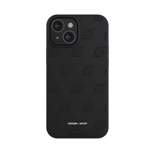 Apple iPhone 13 Mini NIVOpure Konoha Pattern Noir sur Fond Transparent