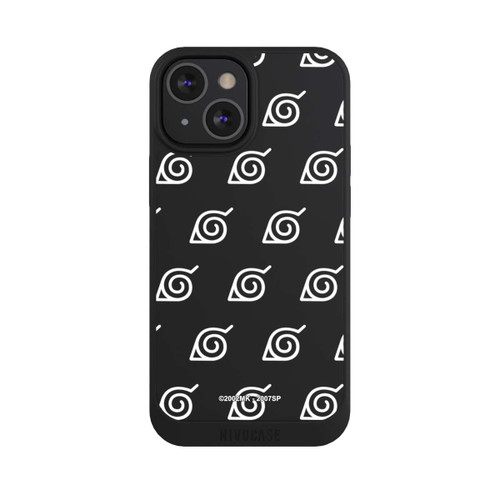 Apple iPhone 13 Mini NIVOpure Konoha Pattern Blanc sur Fond Transparent
