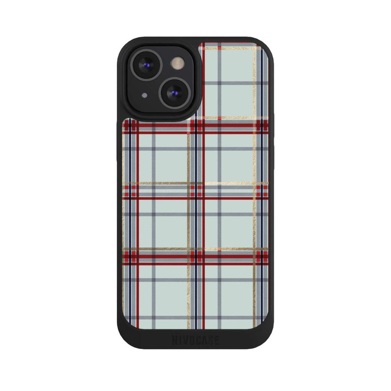 iPhone 13 Mini NIVOpure Tartan Bleu