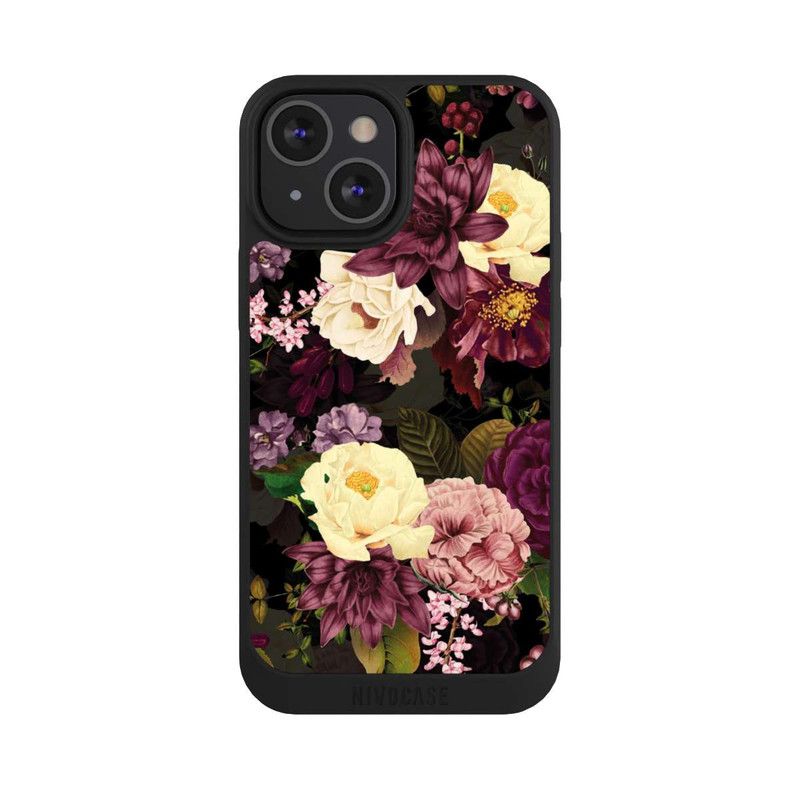 iPhone 13 Mini NIVOpure Dunkle Blumen Bienen