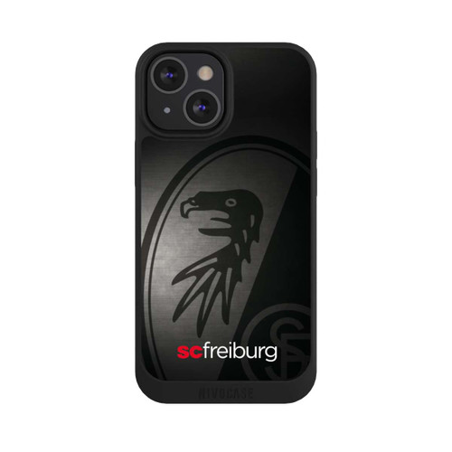 Apple iPhone 13 Mini NIVOpure Dot Metall Hintergrund mit dem Schriftzug SC Freiburg