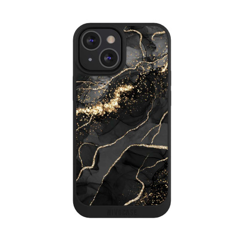 Apple iPhone 13 Mini NIVOpure Dunkler Marmor Wirbel Goldoptik