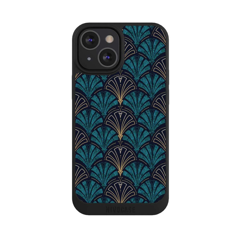 iPhone 13 Mini NIVOpure Art Deco Aquamarin Gold