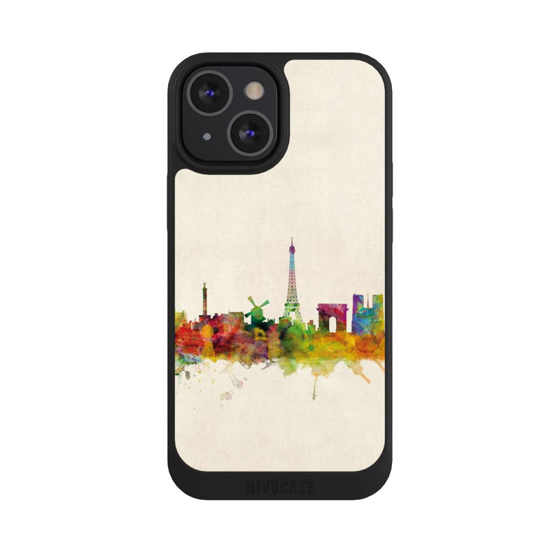 iPhone 13 Mini NIVOpure Paris Skyline Vintage Hintergrund