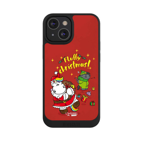 Apple iPhone 13 Mini NIVOpure Pummeleinhorn Fluffy Christmas Rot