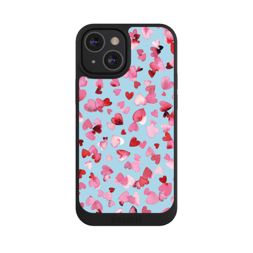 Apple iPhone 13 Mini NIVOpure Saint Valentin Amour Coeurs Rose Bleu
