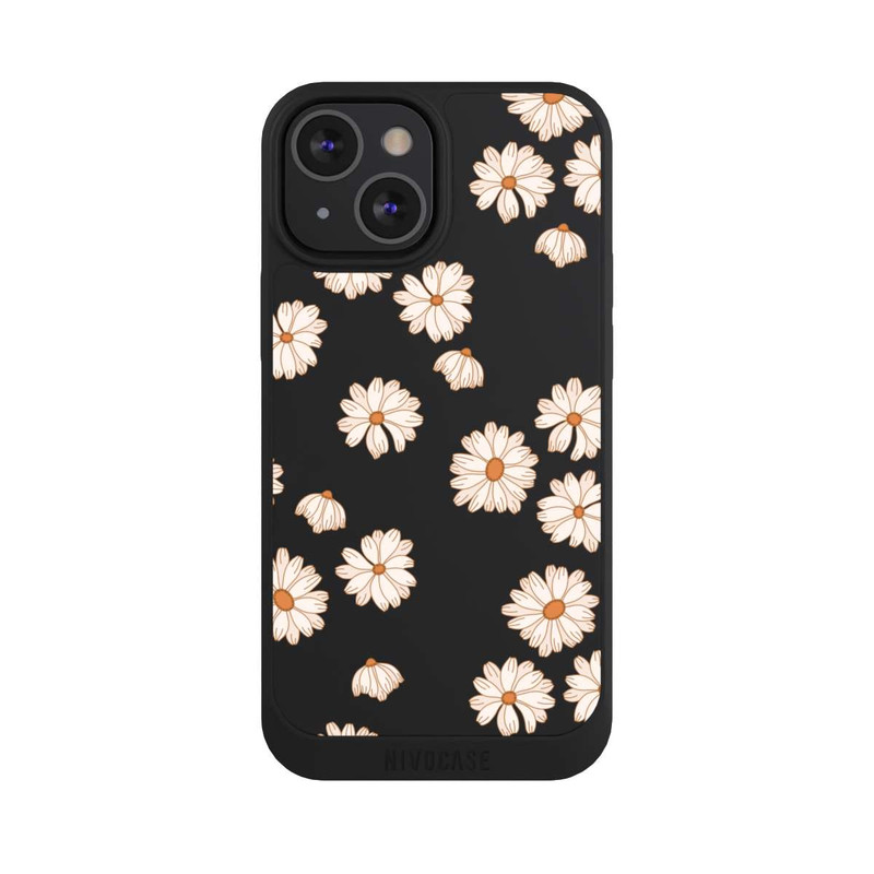 iPhone 13 Mini NIVOpure Flowerpower Tapete Weiss