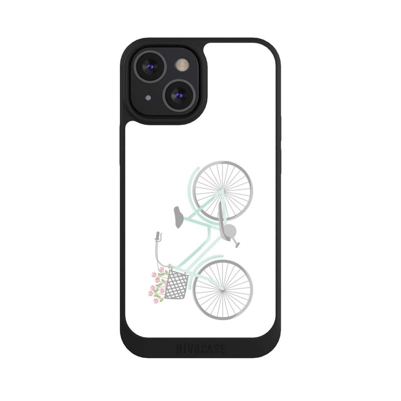 iPhone 13 Mini NIVOpure Retro Fahrrad weißer Hintergrund 