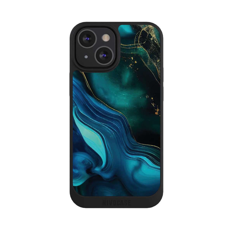 iPhone 13 Mini NIVOpure Encre bleue et dorée