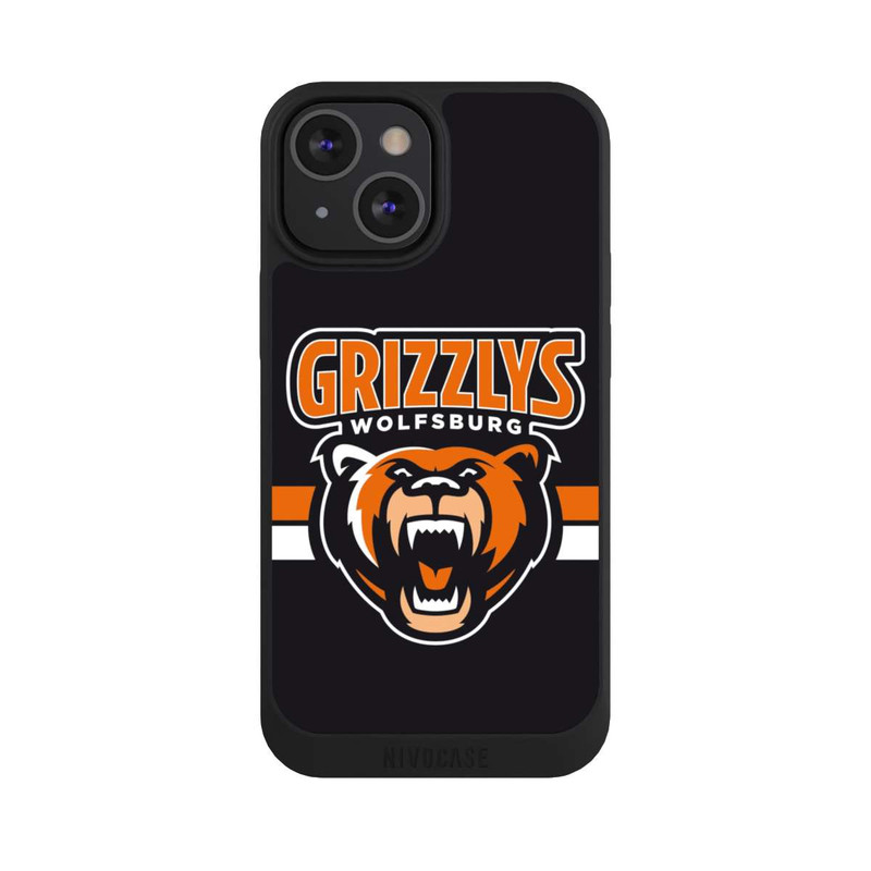 iPhone 13 Mini NIVOpure Logo Streifen Orange und Weiß 