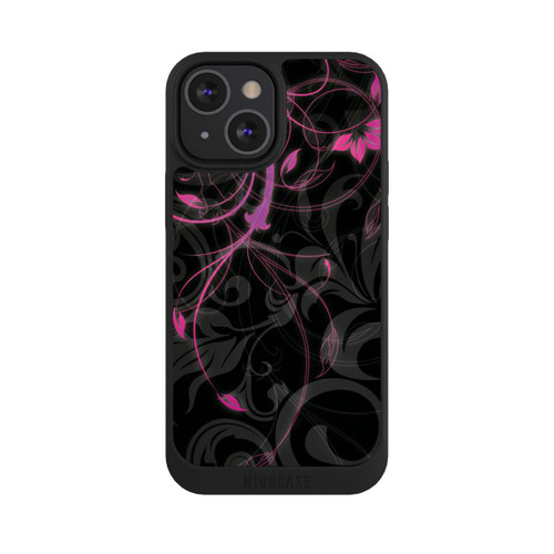 Apple iPhone 13 Mini NIVOpure Schwarze und rosa Herbstblumen