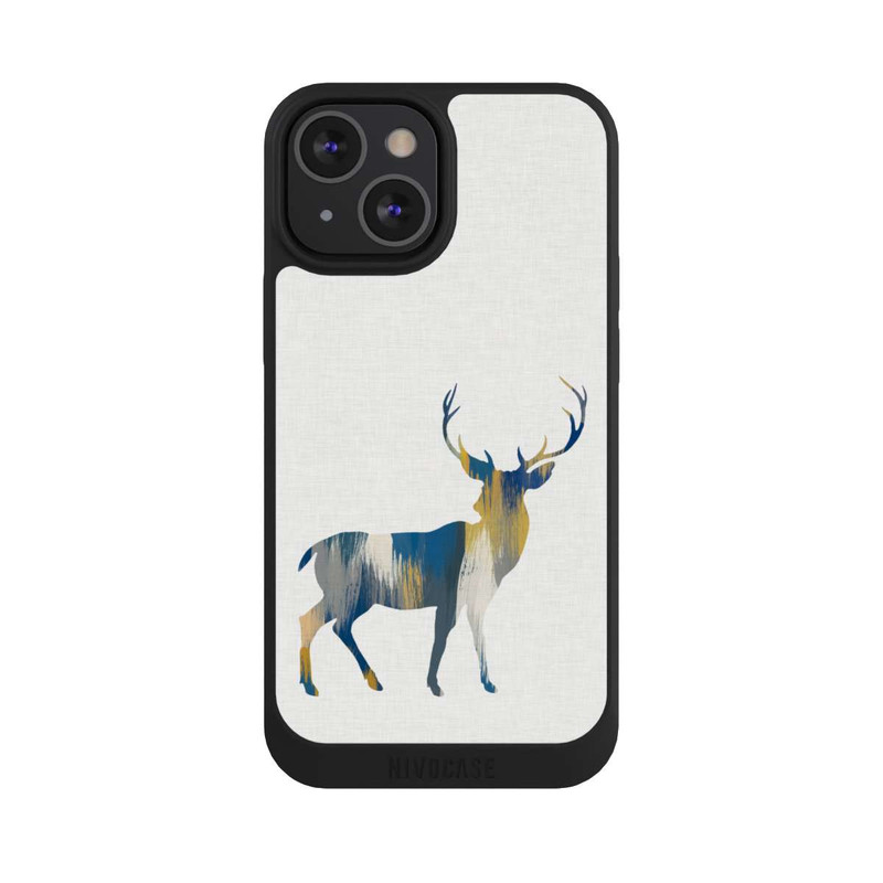 iPhone 13 Mini NIVOpure Blauer und gelber Hirsch