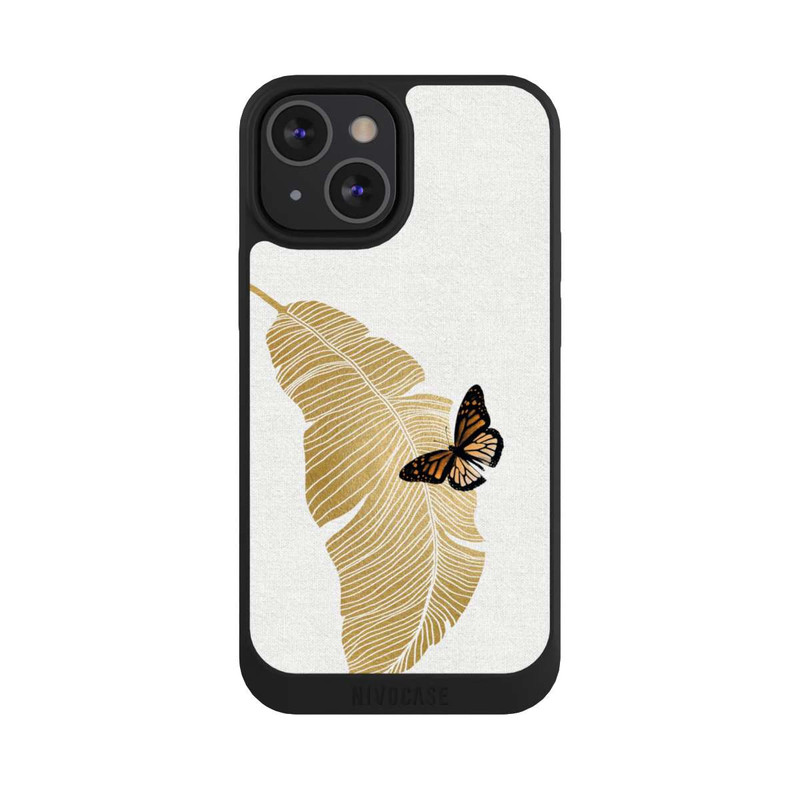 iPhone 13 Mini NIVOpure Schmetterling und Palmenblatt