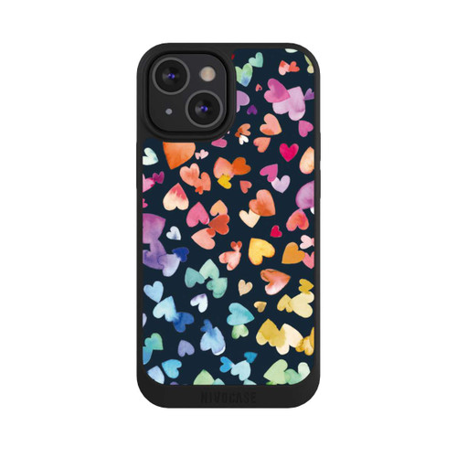 Apple iPhone 13 Mini NIVOpure Valentinstag Herzen Schwarz