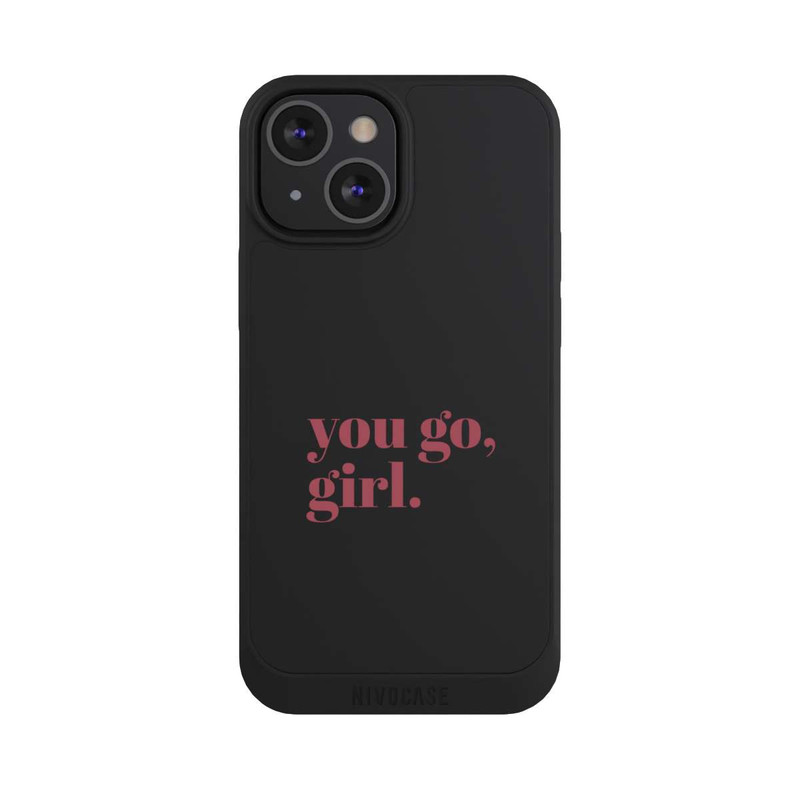 iPhone 13 Mini NIVOpure You Go Girl Rosa Transparent