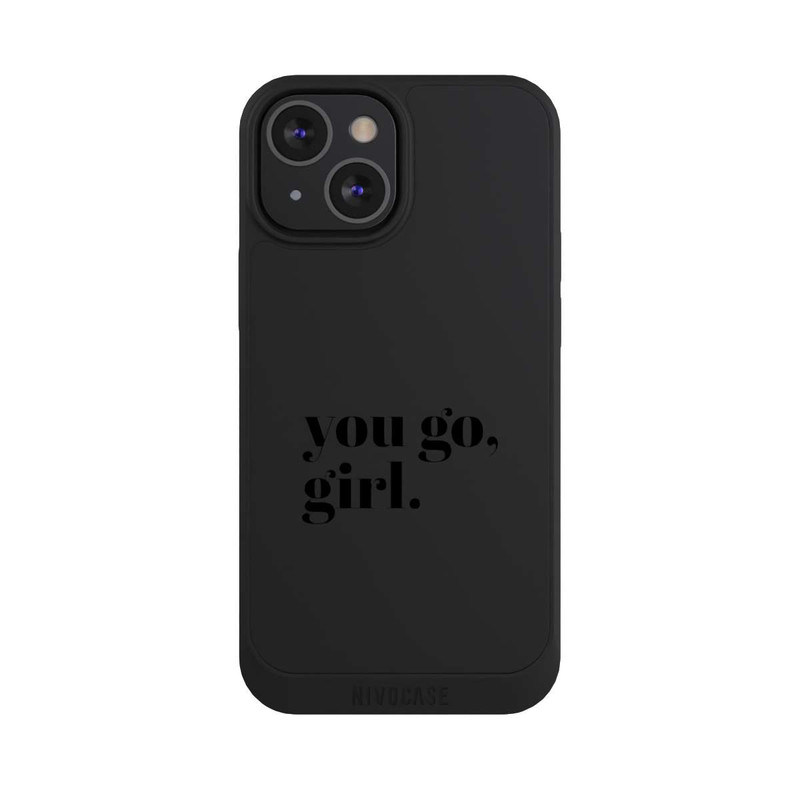 iPhone 13 Mini NIVOpure You Go Girl Schwarz Transparent