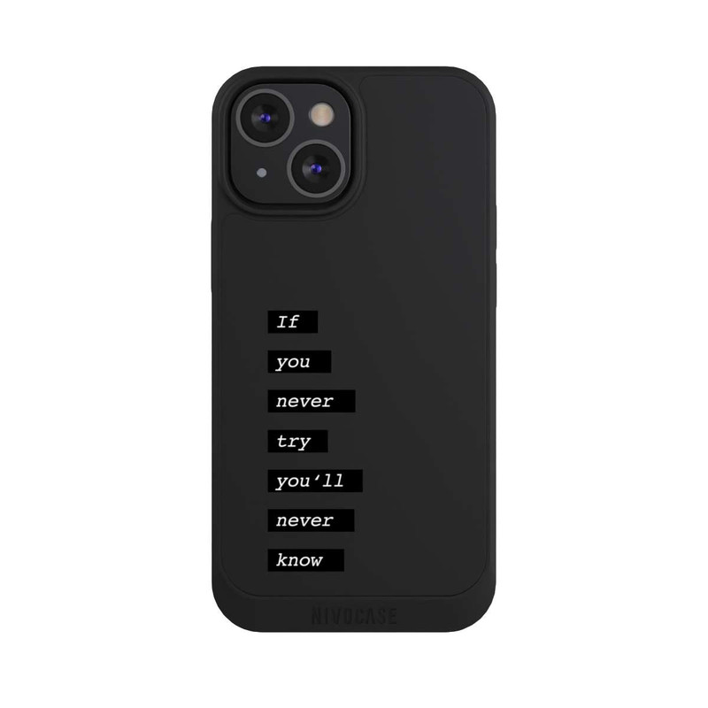 iPhone 13 Mini NIVOpure If You Try Black Transparent