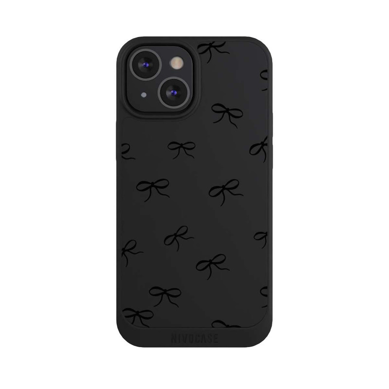 iPhone 13 Mini NIVOpure Schleifen Muster Schwarz Transparent