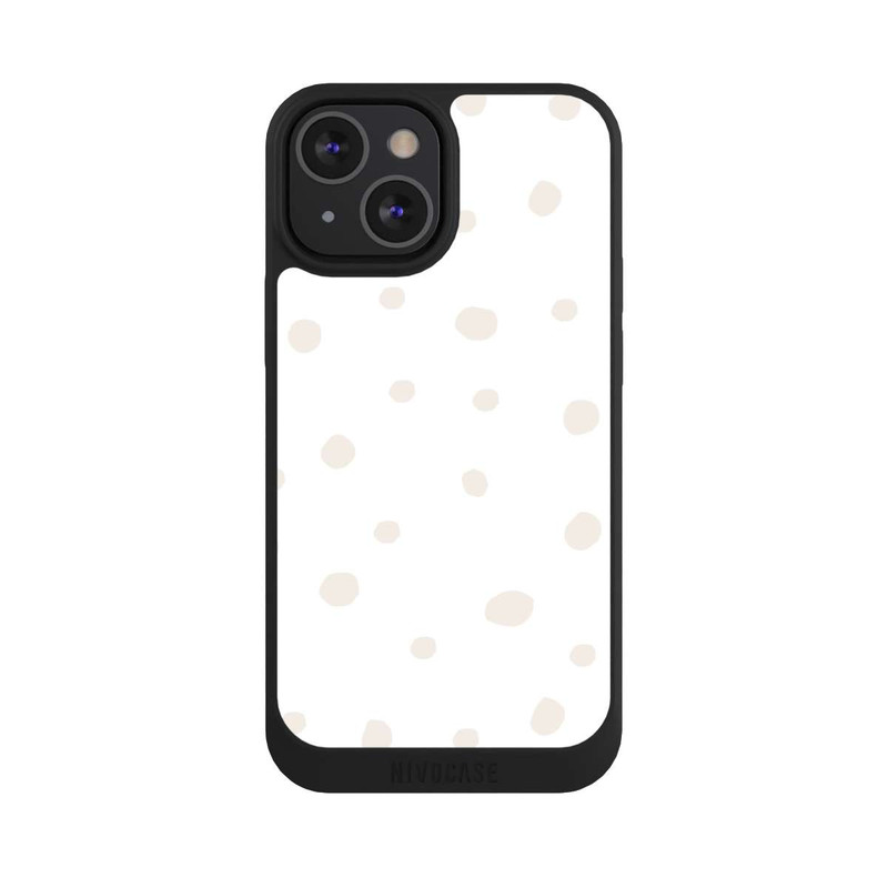 iPhone 13 Mini NIVOpure Punktmuster Weiß Braun
