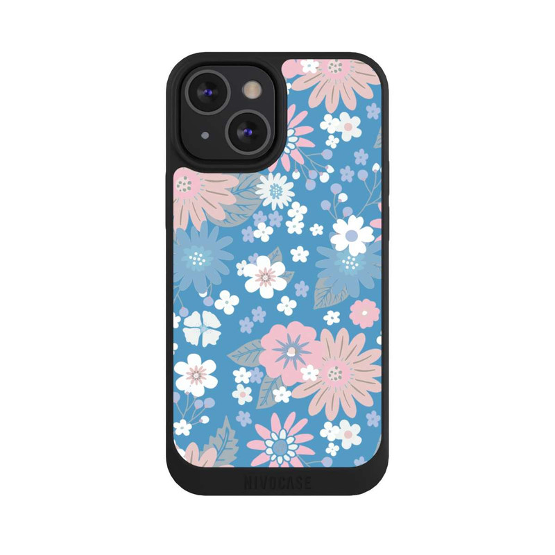iPhone 13 Mini NIVOpure Wildblumen Muster Blau