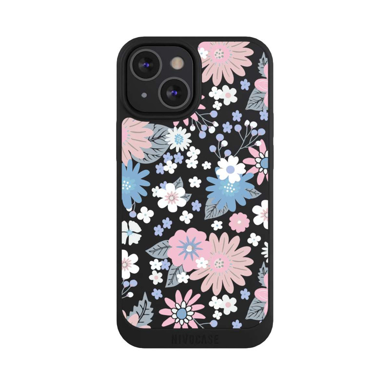 iPhone 13 Mini NIVOpure Wildblumenmuster Illustration Pastell Transparent