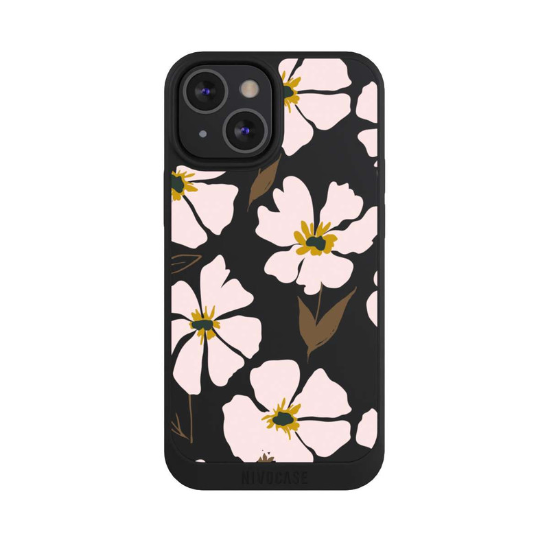 iPhone 13 Mini NIVOpure Simple Pastell Flowers Rose Transparent