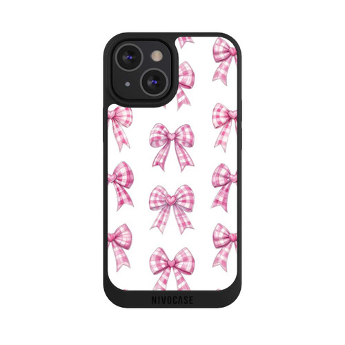 Apple iPhone 13 Mini NIVOpure Pink Gingham Hearts and Bows