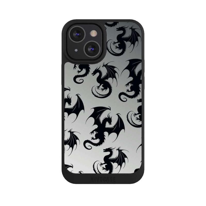iPhone 13 Mini NIVOpure Drachen Muster Grau