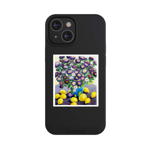 Apple iPhone 13 Mini NIVOpure Purple Asters and Lemons by Christopher Ryland