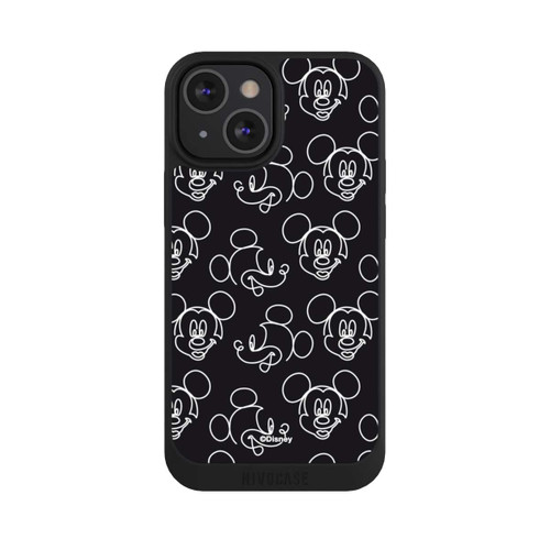 Apple iPhone 13 Mini NIVOpure Disney Mickey Faces Black Line Art Pattern