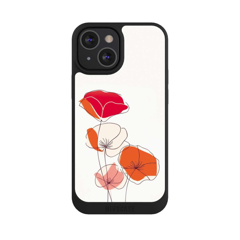 iPhone 13 Mini NIVOpure Mohn Line Art