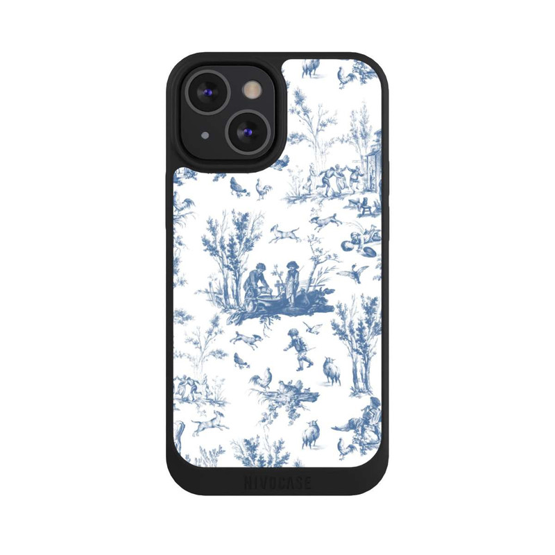 iPhone 13 Mini NIVOpure Blaue Landschaft Vintage Keramik Pattern